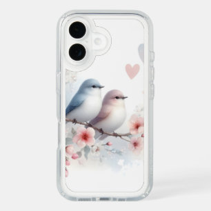 Romantic Love Birds Cherry Blossom Branch iPhone 16 Case