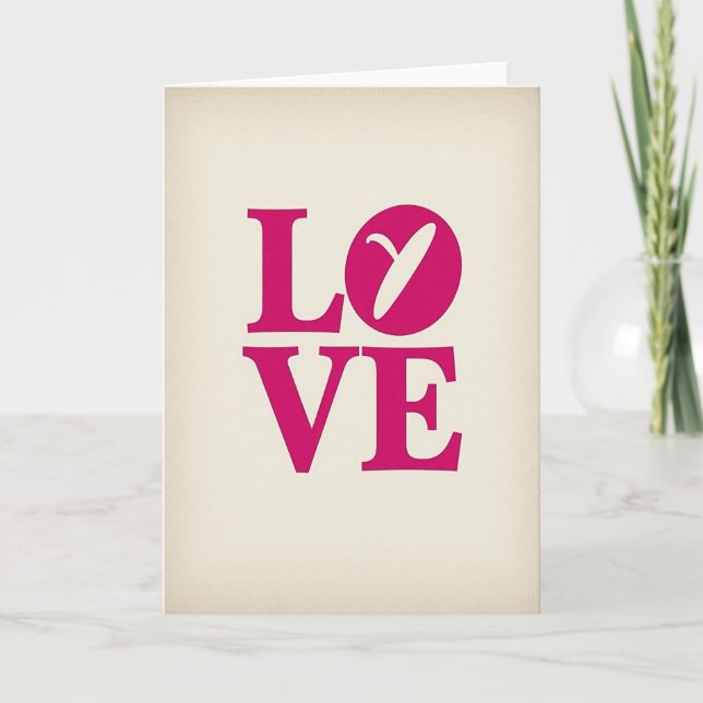 Romantic Love Block Card (Front)