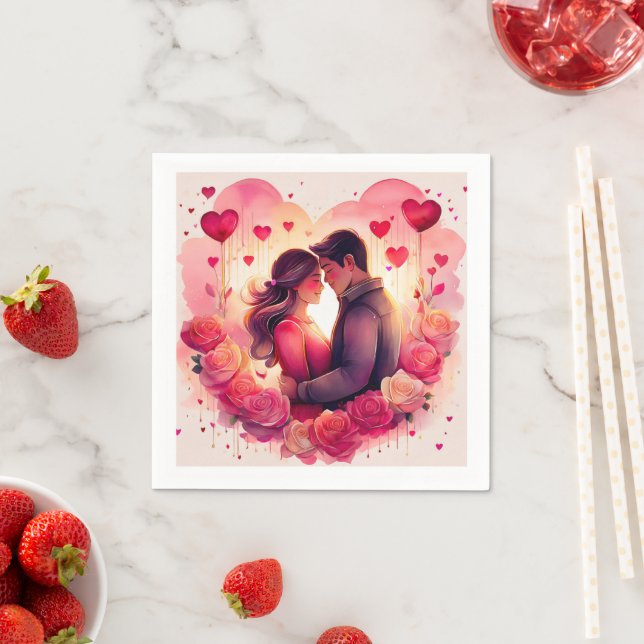 Romantic Love Blossom Napkins (Insitu)