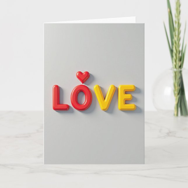 Romantic Love Bold Type Card (Front)