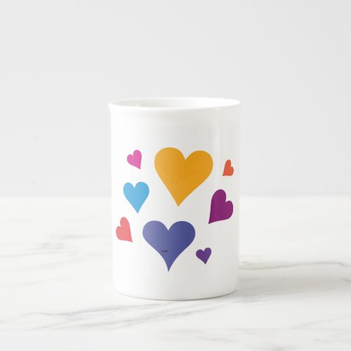 Romantic love bone china mug