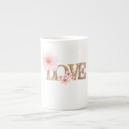 romantic love bone china mug