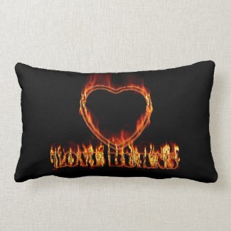 Romantic Love Burns Heart Black Valentine's Day