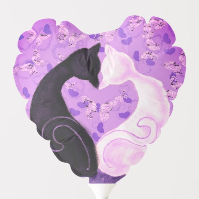 Romantic Love Cat Couple Balloon (Front)