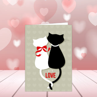 Romantic Love Cats Valentine