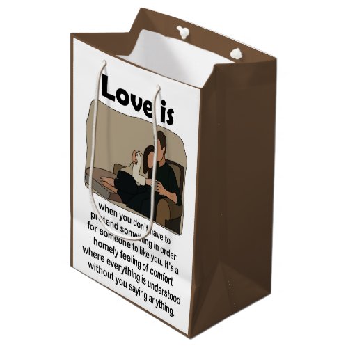 Romantic Love Couple Quote Wedding Party Medium Gift Bag