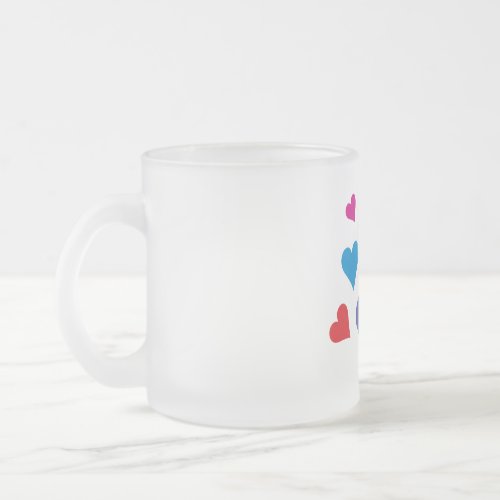 Romantic love frosted glass coffee mug