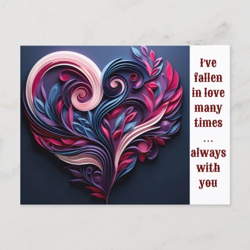 Romantic love gift card