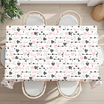 Romantic Love Gift Tablecloth Pink Black Hearts<br><div class="desc">✅ For matching items search 120H in my collections ✅ Set the mood for love with this personalized Valentine’s Day tablecloth, beautifully designed with pink and black hearts in a charming hand-drawn sketch style. Romantic yet modern, this design brings warmth, creativity, and heartfelt emotion to your dining space—perfect for celebrating...</div>