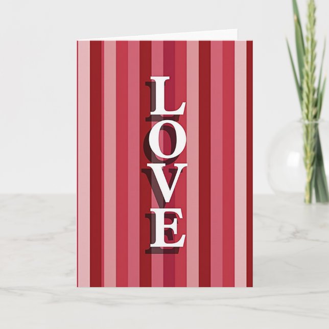 Romantic Love Greeting Card (Front)