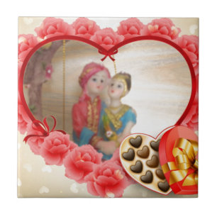 Romantic Love Heart Art Print Ceramic Tile