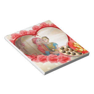Romantic Love Heart Art Print Notepad