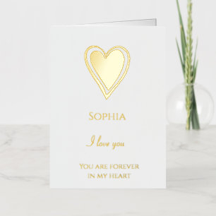 Romantic Love Heart Forever Foil Greeting Card