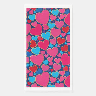 Romantic Love Heart Party Wedding Bathroom Paper Guest Towels