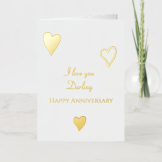 Romantic Love Hearts Anniversary Foil Greeting Card