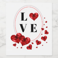 Hearts Wine & Sparkling Wine Labels