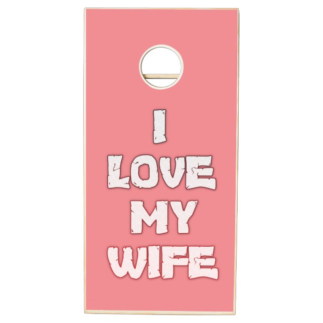 Romantic Love – I Love My Guy Text Design Cornhole Set (Right)