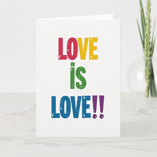 Romantic Love Is Love Card (Front)