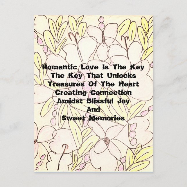 Romantic Love Is The Key  Postcard (Front)