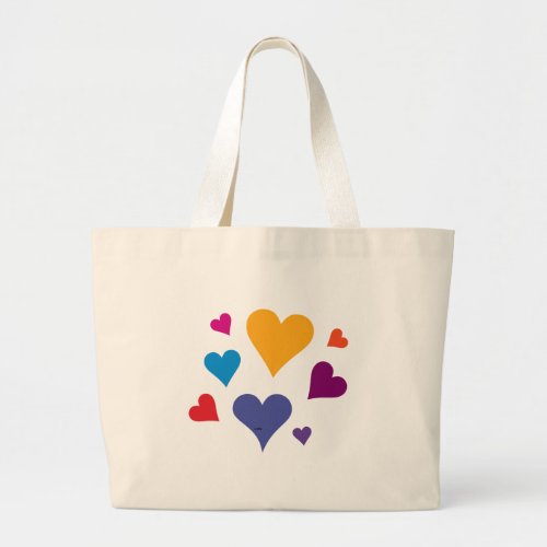 Romantic love large tote bag