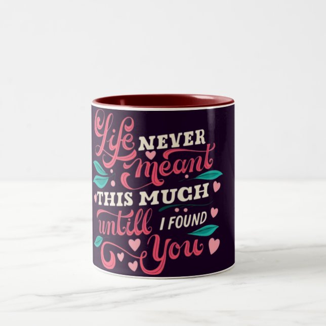 Romantic Love Lettering Mug (Center)