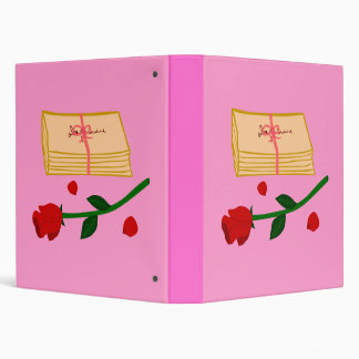 Romantic Love Letters 3 Ring Binder