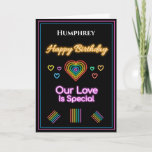 Romantic Love LGBT Rainbow Birthday Personalize Card<br><div class="desc">Romantic Love LGBT Rainbow Birthday Personalize Card is great to personalize and give to that special person in your life for their birthday.  It is modern and unique to send. Personalize it.</div>