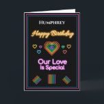 Romantic Love LGBT Rainbow Birthday Personalize Card<br><div class="desc">Romantic Love LGBT Rainbow Birthday Personalize Card is great to personalize and give to that special person in your life for their birthday.  It is modern and unique to send. Personalize it.</div>