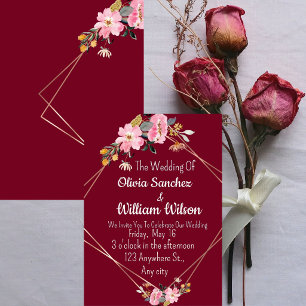 Romantic Love Magical Red Wedding Invitation