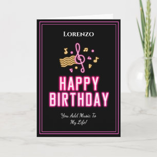 Romantic Love Man Sweetheart Birthday Personalize Card