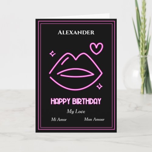 Romantic Love Man Sweetheart Birthday Personalize Card