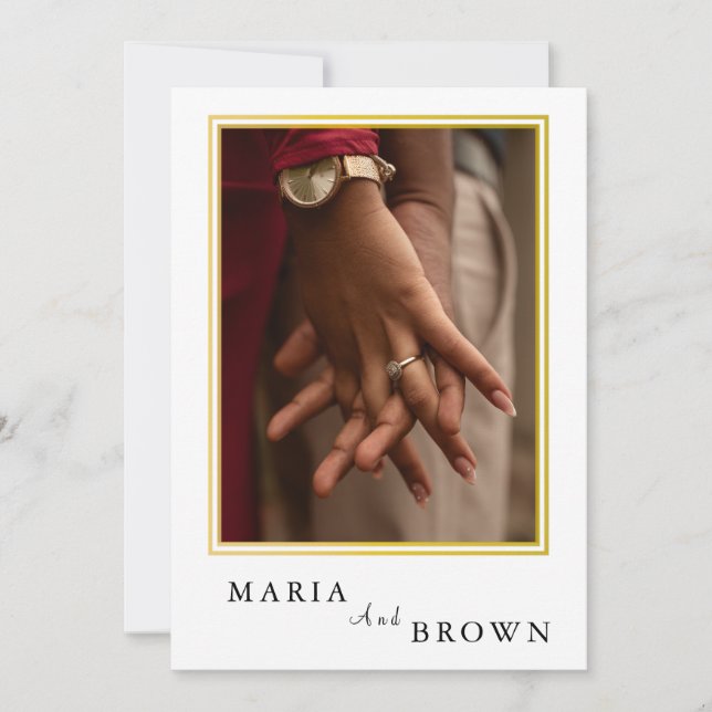 Romantic Love Modern Minimalist Wedding |Elegant Invitation (Front)