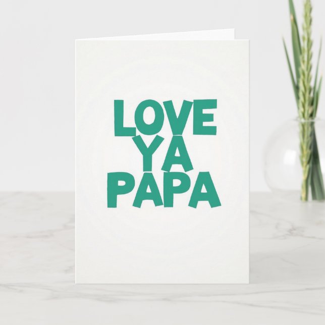 Romantic Love Papa Card (Front)