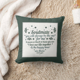 Romantic love poem Anniversary word art Throw Pillow