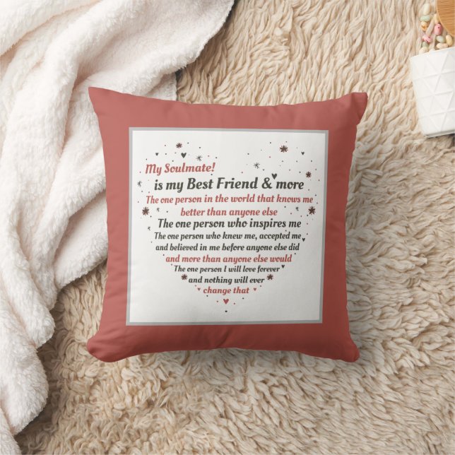 romantic love poem Anniversary word art  Throw Pillow (Blanket)