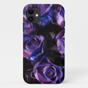 Romantic Love Purple Valentine Glitter Roses iPhone 11 Case