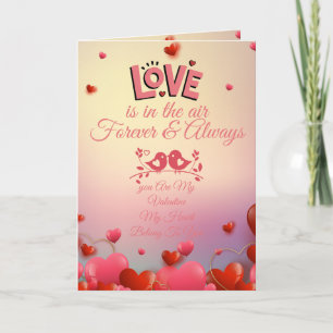 Romantic Love Quote Design Elegant Pink Love Card