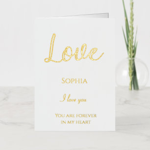Romantic Love Quote Foil Greeting Card
