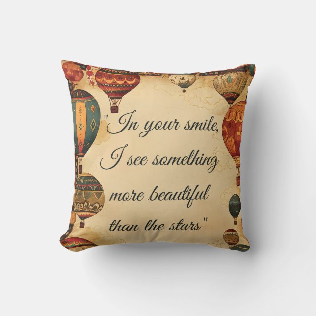 Romantic Love Quote Typography-Anniversary Gift  Throw Pillow (Front)
