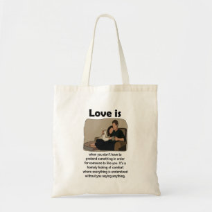 Romantic Love Quote Wedding Favor Keepsake Tote Bag