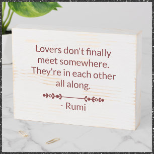 Romantic Love Quote Wood Box Sign