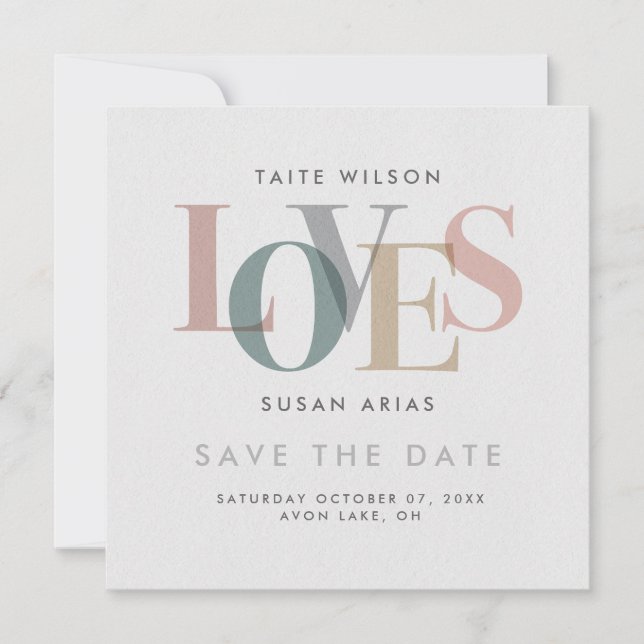 Romantic Love Save the Date (Front)