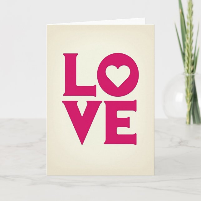 Romantic Love Serif Card (Front)