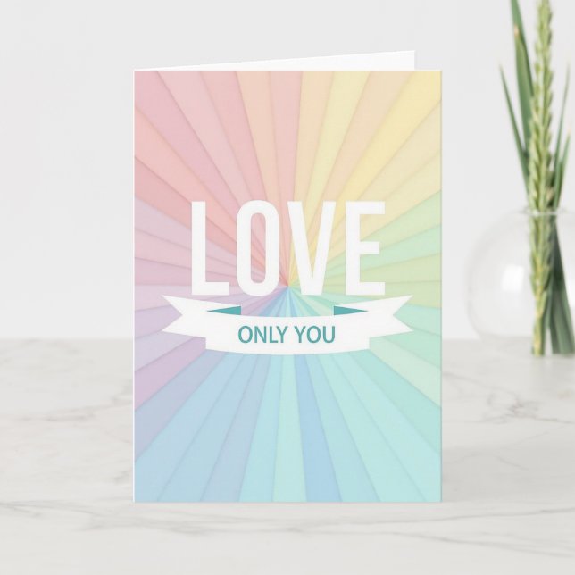 Romantic Love Sunburst Card (Front)