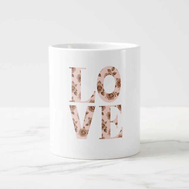 "Romantic Love t Art & Gifts" Giant Coffee Mug (Front)