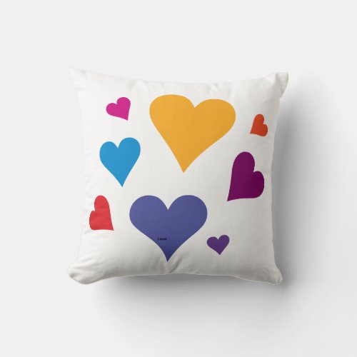 Romantic love throw pillow
