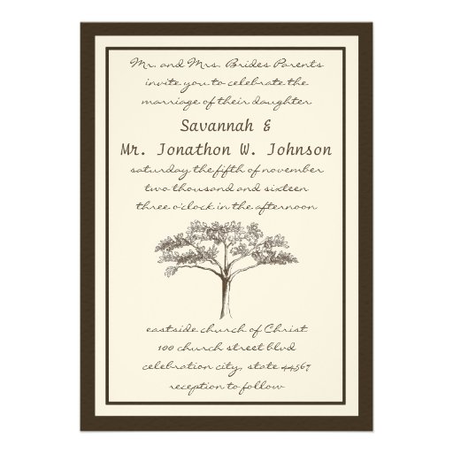 Tree Initials Wedding Invitations 5