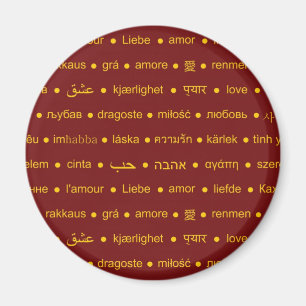 Romantic Love typography text design Magnet