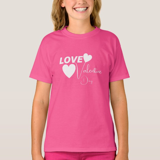 Romantic Love Valentine Day T-Shirt (Front)