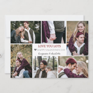 Romantic Love valentines day couple photo Collage Holiday Card